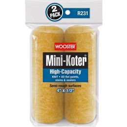Wooster 4" x 1/2" Mini-Koter High-Capacity Mini Roller Cover (2pk)