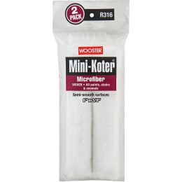 Wooster 6" x 3/8" Nap Mini-Koter Microfiber Mini Roller Cover (2pk)