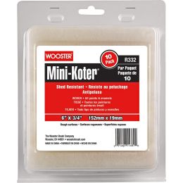 Wooster 6" x 3/4" Nap Shed-Resistant Mini-Koter Roller Cover 10pk