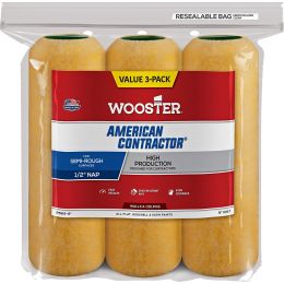 Wooster American Contractor 1/2" Knit Rollers (3pk)