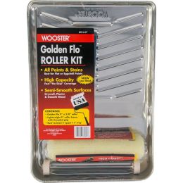Wooster 9" Golden Flo Flat Paints Roller Kit (3pc)