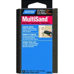 Norton 4-7/8" x 2-7/8" x 1" MultiSand Medium/Coarse Dual Angle Sponge