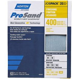 Norton 9" x 11" 400 ProSand Paper Sheets 20Pk