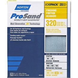 Norton 9" x 11" 320 ProSand Paper Sheets 20Pk