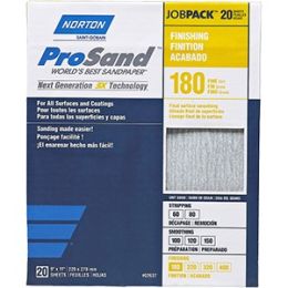 Norton 9" x 11" 180 ProSand Paper Sheets 20Pk