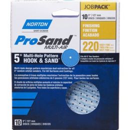 Norton 5" P220B ProSand Multi-Air Cyclonic Paper H&L Vac Disc 10Pk
