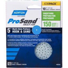 Norton 5" P150B ProSand Multi-Air Cyclonic Paper H&L Vac Disc 10Pk