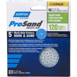 Norton 5" P120C ProSand Multi-Air Cyclonic Paper H&L Vac Disc 10Pk