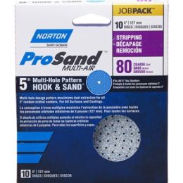 Norton 5" P80C ProSand Multi-Air Cyclonic Paper H&L Vac Disc 10Pk