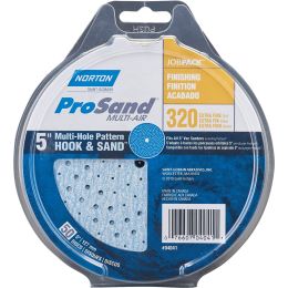 Norton 5" P320B ProSand Multi-Air Cyclonic Paper H&L Vac Disc 50pk