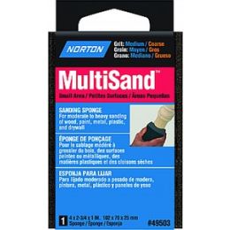 Norton 4" x 2-3/4" x 1" MultiSand Medium/Coarse Sponge