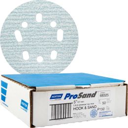 Norton 5" 5 & 8 Hole P150 ProSand Paper H&L UVH Disc 50pk