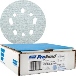 Norton 5" 5 & 8 Hole P120 ProSand Paper H&L UVH Disc 50pk