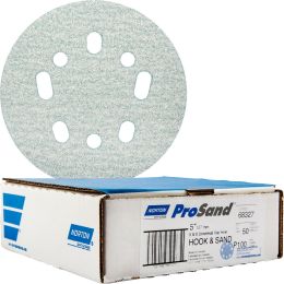 Norton 5" 5 & 8 Hole P100 ProSand Paper H&L UVH Disc 50pk
