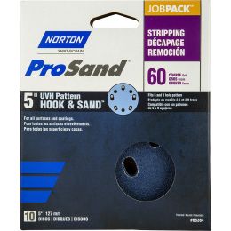 Norton 5" 5 & 8 Hole P60 ProSand Paper H&L UVH Disc 10Pk