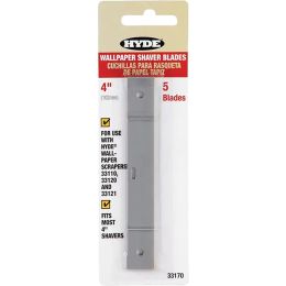 Hyde 4" Wall Wolf Wallpaper Replacement Shaver Blade For 33120 33110 & 33090 (5pk)