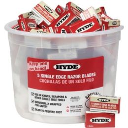 Hyde 5Pk Single Edge Razor Blade Bucket (100 per Pack)