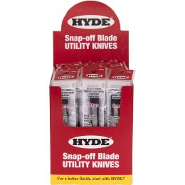 Hyde 9mm 13Pt Assorted Colors Snap Off Knife Bucket (Case of 50)