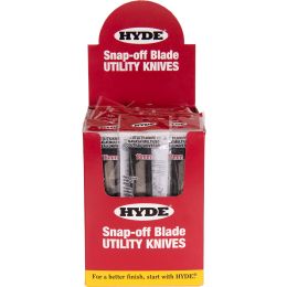 Hyde 18mm 8Pt Assorted Colors Snap Off Knife Bucket (Case of 25)