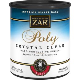 Zar 1Qt Gloss Poly Crystal Clear Interior Water-Based Polyurethane