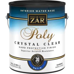 Zar 1gal Satin Poly Crystal Clear Interior Water-Based Polyurethane