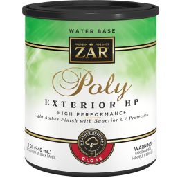 Zar 1Qt Gloss Poly High Performance Exterior Water-Based Polyurethane