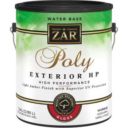 Zar 1gal Gloss Poly High Performance Exterior Water-Based Polyurethane