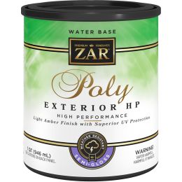 Zar 1Qt Semi-Gloss Poly High Performance Exterior Water-Based Polyurethane