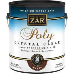 Zar 1G Matte Poly Crystal Clear Interior Water-Based Polyurethane