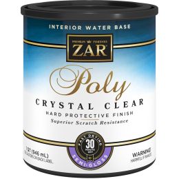 Zar 1Qt Semi-Gloss Poly Crystal Clear Interior Water-Based Polyurethane