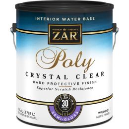 Zar 1G Semi-Gloss Poly Crystal Clear Interior Water-Based Polyurethane