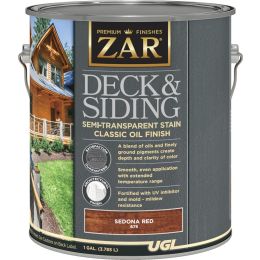 ZAR 1gal Sedona Red Deck and Siding Semi-Transparent Stain Classic Oil Finish