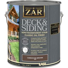 ZAR 1gal Cordovan Brown Deck and Siding Semi-Transparent Stain Classic Oil Finish