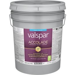 Valspar 5gal Matte Finish Ultra White Accolade Interior Paint & Primer