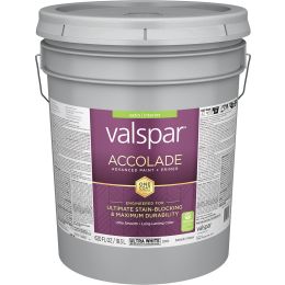 Valspar 5gal Satin Finish Ultra White Accolade Interior Paint & Primer
