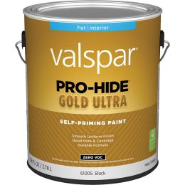 Valspar 1gal Flat Finish Black Pro-Hide Gold Ultra Interior Paint