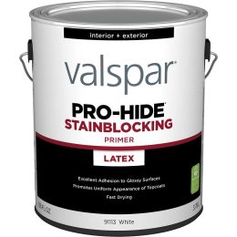 Valspar 1gal White Pro-Hide Interior/Exterior Stainblocking Bonding Primer