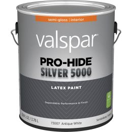Valspar 1gal Semi-Gloss Finish Antique White Pro-Hide Silver 5000 Interior Paint