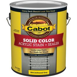 Cabot 1gal Driftwood Gray Solid Color Decking Acrylic Stain