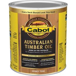 Cabot 1Qt Honey Teak Australian Timber Oil Wood Finish (High Performance)