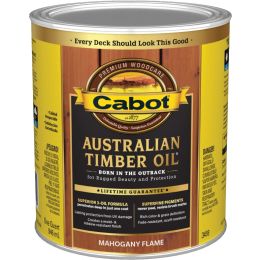 Cabot 1Qt Mahogany Flame Australian Timber Oil Wood Finish (High Performance)