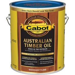 Cabot 1gal Mahogany Flame Australian Timber Oil Wood Finish (Low Odor)