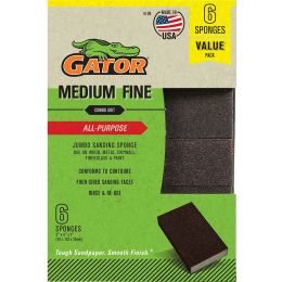 Gator Med/Fine 3" x 4" x 1" Sanding Sponge 6pk