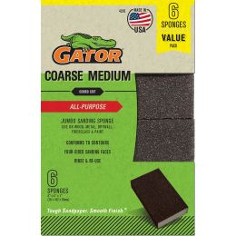 Gator Med/Coarse 3" x 4" x 1" Sanding Sponge 6pk