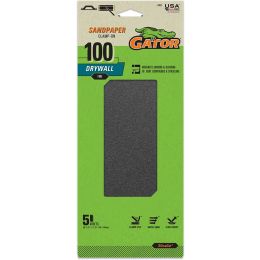 Gator 100 Grit 4-1/4" x 11-1/4" Drywall Sanding Sheet 5pk