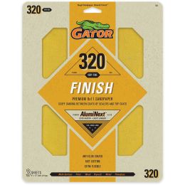Gator 320 Grit 9" x 11" Premium Dry Sand Sheet-Finish 3pk