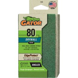 Gator 80 Grit 3" x 5" x 1" Premium Dual Angled Sanding Sponge Drywall