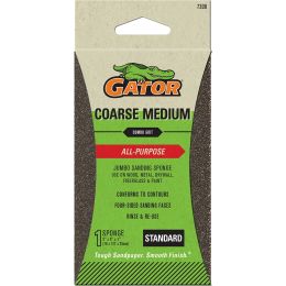 Gator Jumbo Sanding Sponge-All Purpose Med/Coarse 3 in. x 5 in. x 1 in. 