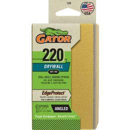 Gator 220 Grit 3 in. x 5 in x 1 in. Premium Dual Angled Sanding Sponge Drywall