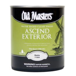 Old Masters 1Qt Matte Ascend Ext Water Based Clear Finish